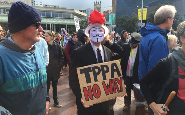 PHOTOS: March against TPPA in Auckland