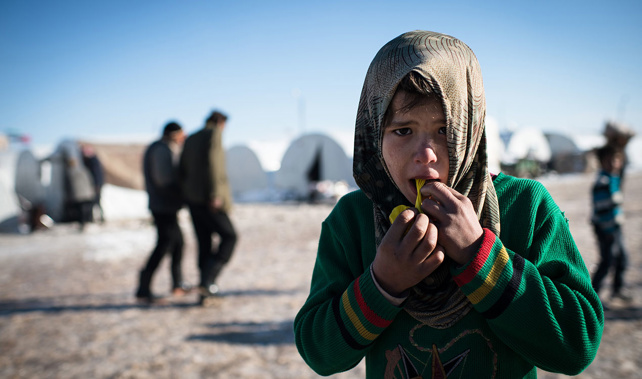 A Syrian refugee (Getty Images) 