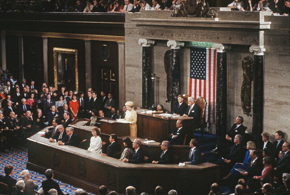 ueen Elizabeth II addresses Congress in Washington, USA in 1991