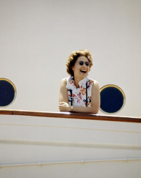 HM The Queen on board HMY Britannia in March 1972