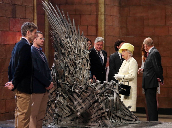 Queen Elizabeth II meets cast members of the HBO TV series 'Game of Thrones', 2014