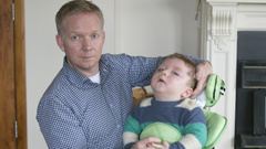 Derek Burton with his two year old son William (Supplied)