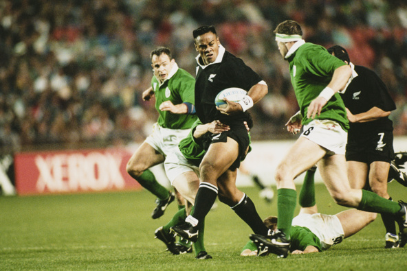 The match featured a warning from Jonah Lomu, who crossed for two tries in the 43-19 demolition.