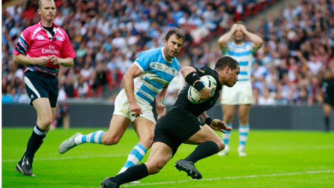 Aaron Smith scoring the crucial try. (Getty Images)