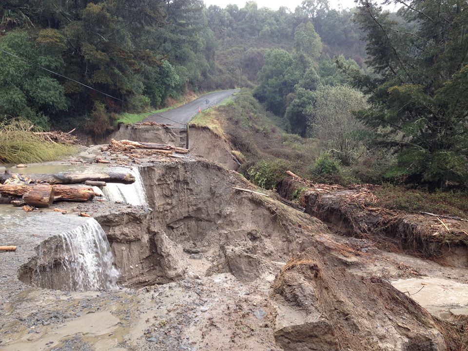 Damage from heavy rain and flooding near Wairoa (Photo / Ritchie Price)