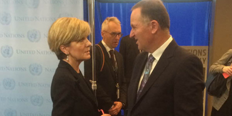 Key with Australian Foreign Minister Julie Bishop (Supplied)