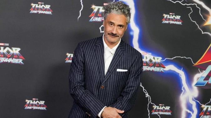 Director Taika Waititi during a red carpet event for the movie premiere of "Thor: Love and Thunder" at the Entertainment Quarter in Sydney, Australia on June 27, 2022. Photo / AP