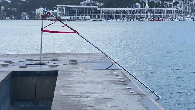 Wellington's water whirler sculpture was broken on Saturday night. Photo / WCC
