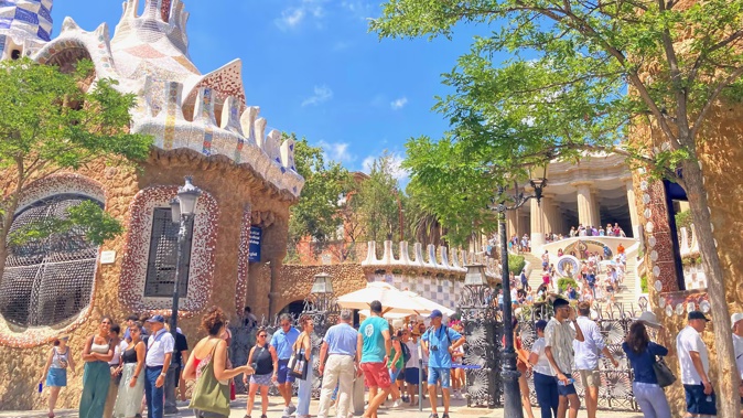 Locals have found the perfect way to prevent tourists from overcrowding the popular 116 bus route going to Park Guell. Photo / Emilio Rappold, Getty Images