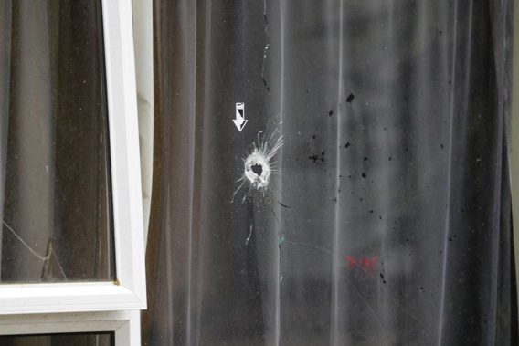 Multiple bullets went through a property on Gibbs Rd in Manurewa, Auckland. Photo / Dean Purcell