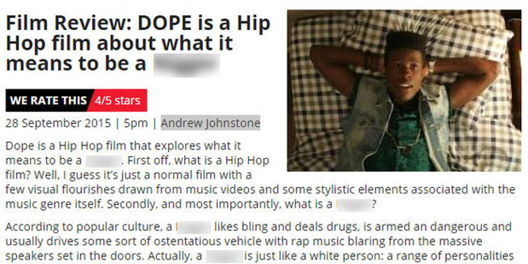 A screengrab of the article, which has since been removed.