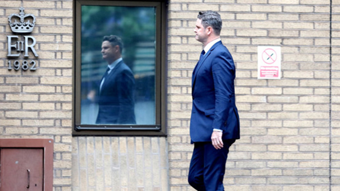 Former NZ cricketer Chris Cairns arriving at court in London (Chris Gorman) 