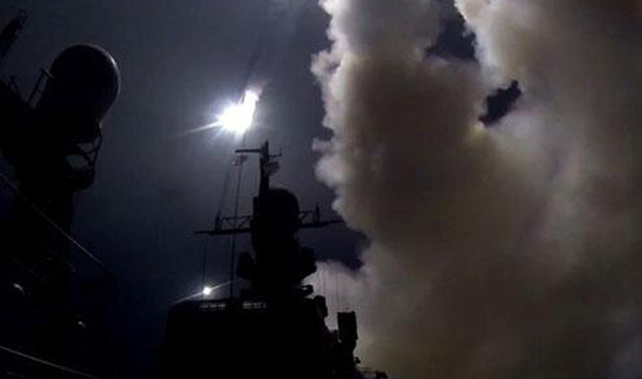 Russia warships launch cruise missiles (Supplied) 