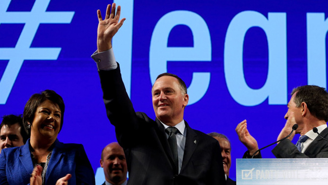 John Key at the 2014 National Party conference (Getty Images)