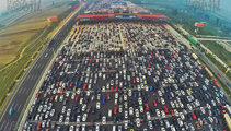 PHOTOS: Bird's-eye views of extreme Chinese traffic jam