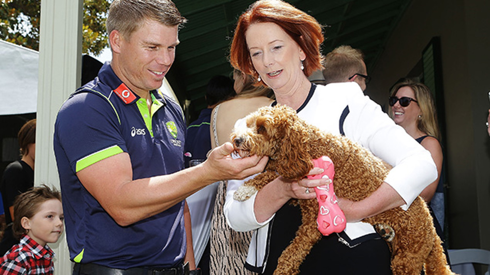 Julia Gillard and her dog Reuben (Getty Images)