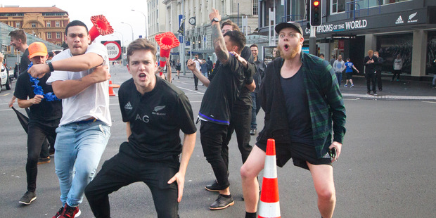 A haka on Queen St, Auckland (Photo - Nick Reed) 