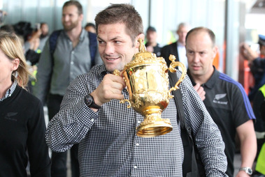 Richie McCaw with the Cup. 