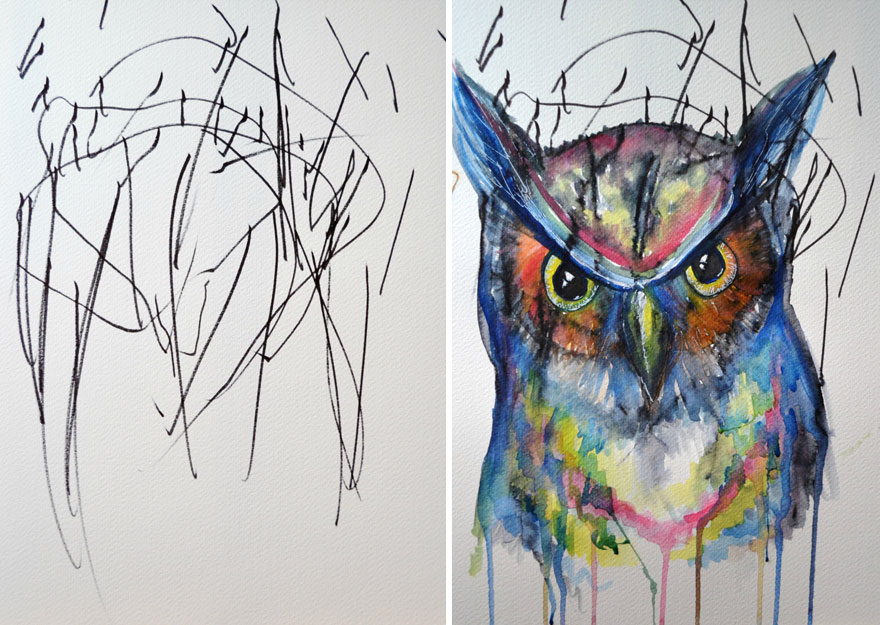 PHOTOS: Turning a child's scribbles into art