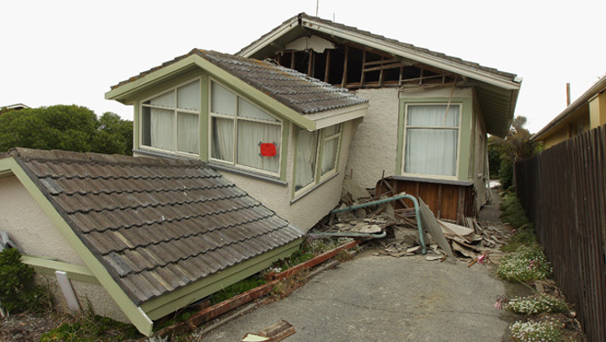 A house damaged in the Feb 2011 Canterbury earthquake (Getty Images)