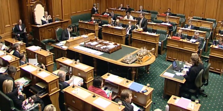 The half-empty Opposition benches after the walk-out (Supplied) 