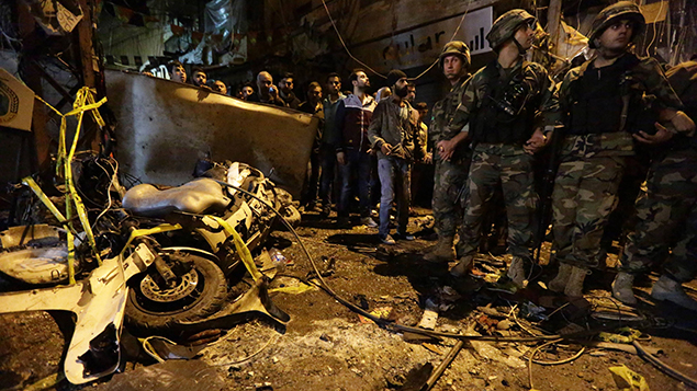 The aftermath of the suicide bombing in Lebanon (Getty Images)