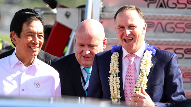 John Key arriving at APEC (Getty Images)