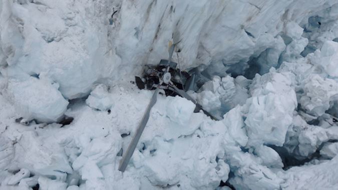 Part of the chopper wreckage (Supplied)