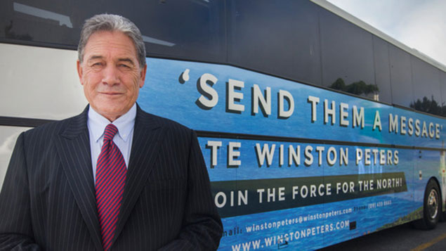 Winston Peters during the Northland by-election (NZME)