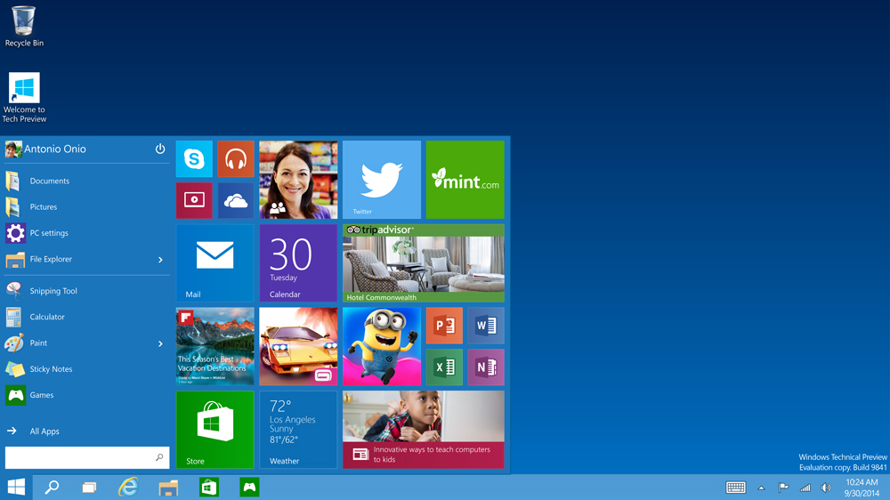 PHOTOS: Windows 10 screenshots