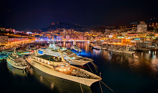 Superyachts docked in the harbour at Monte Carlo, Monaco (Getty Images)
