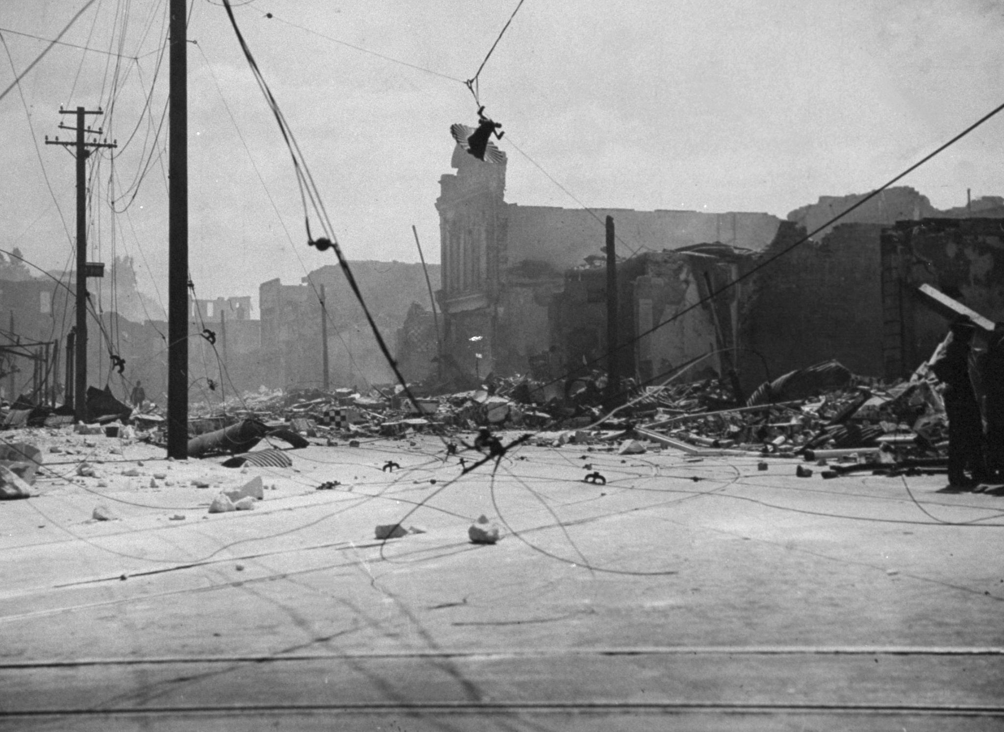 The centre of Napier was destroyed in the earthquake (Getty Images) 