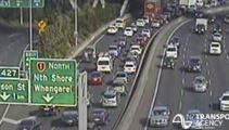 Crash, foot chase as wild scenes erupt on Auckland motorway