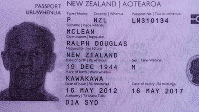 Mr McLean's New Zealand passport was found in the room (Supplied)