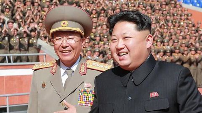 Kim Jong Un with his military chief Ri Yong Gil. Photo / AFP