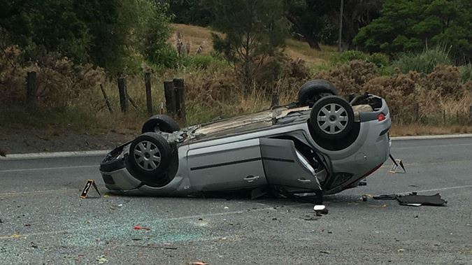 The scene of yesterday's accident (Supplied: Jo Raj)