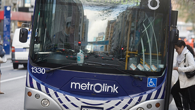 A Metrolink bus in Auckland's central city (NZME.) 