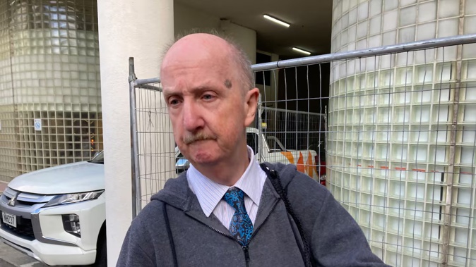 Wellington pensioner Michael Paul Headifen outside the Wellington District Court. Photo / Catherine Hutton