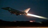 In this handout image provided by the UK Ministry of Defence, Image of an RAF Typhoon aircraft, seen here taking off for operations across the Middle East, at RAF Akrotiri on March 3, 2026 in Akrotiri, Cyprus. British jets are protecting UK personnel and allied nations across the Middle East, shooting down hostile drones. (Photo by Sgt Lee Goddard - Handout/MoD Crown Copyright via Getty Images)