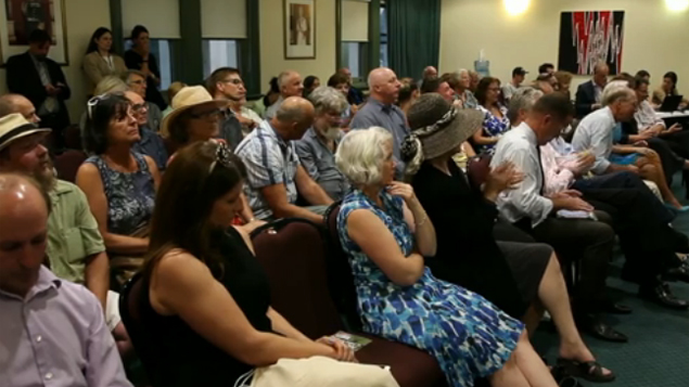 Crowds at the Auckland Unitary Plan Meeting (NZ Herald)