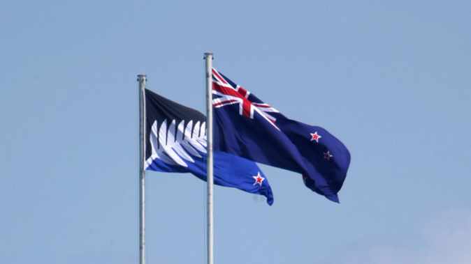 The two designs that will be voted on in the upcoming flag referendum (Newspix)