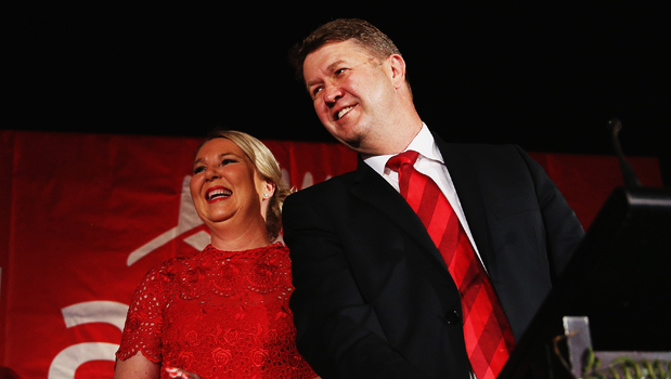 David Cunliffe and his wife Karen Price (Getty Images)