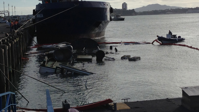 Debris from the Kestrel in Auckland Harbour (Natasha Jojoa Burling)