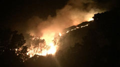 The fire in Hanmer Springs is still being contained this morning (Facebook).