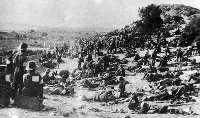 ANZAC troops wounded during the Sari Bair offensive, August 1915 (Supplied) 