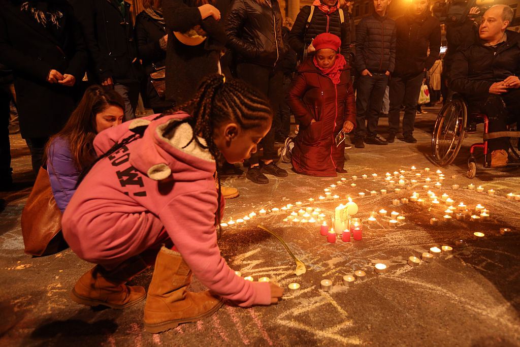 Tributes at the Place de la Bourse in Brussels