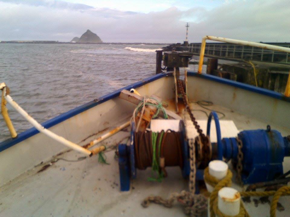 The view from a fishing boat at Port Taranaki (Ben Machpherson)
