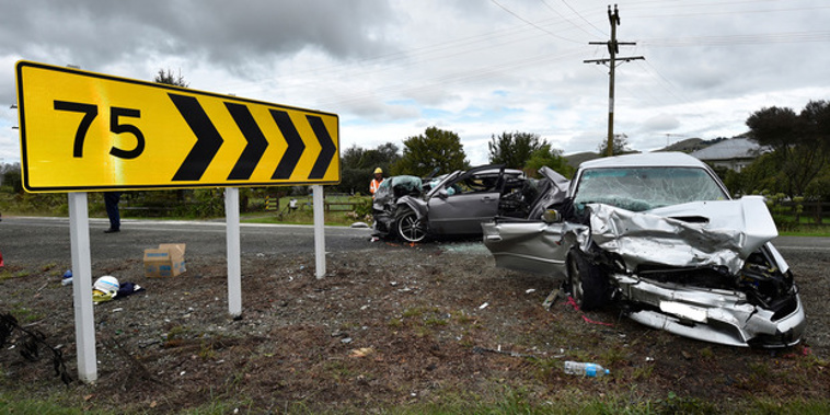 State Highway 2 near Gisborne was closed following a two-car collision. Photo / Paul Rickard, Gisborne Herald