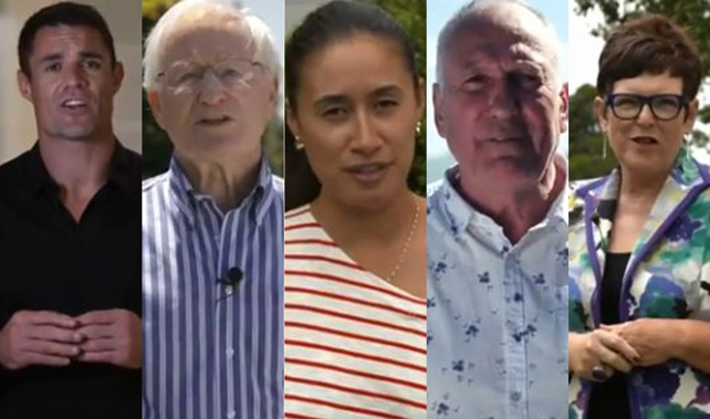 A selection of the public figures who appeared in a campaign video advocating change (Supplied)