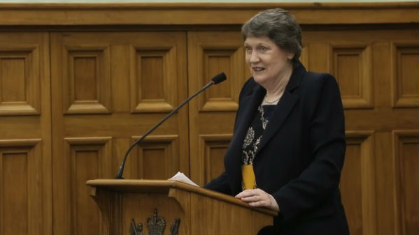 Helen Clark at Parliament yesterday. Photo / NZ Herald